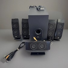 Logitech X-540 5.1 Surround Sound PC Speaker System w Subwoofer Tested/Working picture