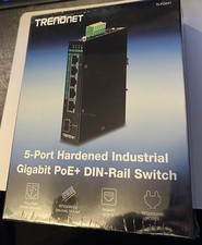 Trendnet TI-PG541 5 Port Hardened Industrial Gigabit PoE+DIN+Rail Switch SEALED picture