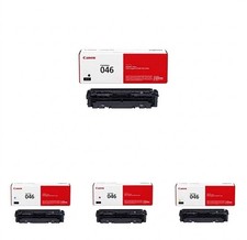 Canon 046 Genuine OEM CMYK Toner Cartridge Set 4-Pack, Standard Yield New picture
