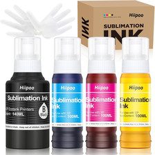 Hiipoo 440ML Sublimation Ink Refilled Bottles Compatible for ET2400 ET2720 ET276 picture