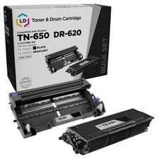 Compatible Brother TN650 Toner and DR620 Drum Combo Pack: 1 TN650 1 DR620 picture