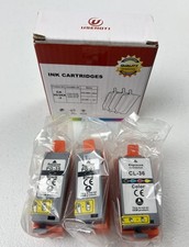 For Canon PGI-35BK CLI-36C Compatible Inkjet Cartridges 2 Black & 1 Color exp 27 picture