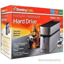SENTRY WATERPROOF & FIRE-SAFE MAXTOR EXTERNAL HARD DRIVE INCLUDES USB NEW 160GB picture