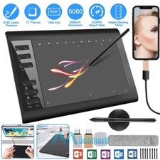 Graphics Drawing Tablet HD Screen+Digital Pen Kit Quick Reading Pressure Sensing picture