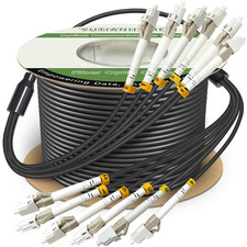 250Ft (75 Meters) 6 Core OM3 Multimode Industrial TPU LC to LC Outdoor Armored F picture