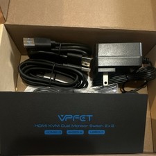 VPFET 2x2 HDMI 2.0/USB 3.0 KVM Switch Dual Monitor 4K60Hz Black 1.5m picture