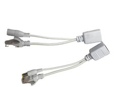 1 PAIR POWER OVER ETHERNET PASSIVE POE ADAPTER INJECTOR + SPLITTER KIT POE CABLE picture