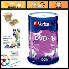 100 Pack DVD+R 4.7GB 16x Recordable Media Discs - AZO Technology Spindle picture
