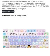 Keyboard Cover Skin for 2021-2024 MacBook Pro 14/16 (A2442 A2485 A3112 Cute Cat picture