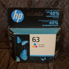 HP 63 Tri-color Genuine/Original Ink Cartridge F6U61AN For HP Inkjet Printers picture