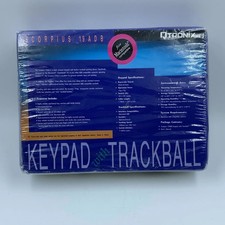 New Qtronix Keypad with Trackball SCORPIUS 19ADB Wired Keyboard Blue picture