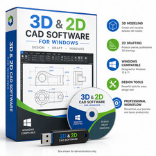3D 2D CAD Software for Windows 10 11 on Prepared USB Media picture