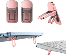 2PCS Metal Mini Foldable Laptop Stand, Portable Computer Keyboard Riser with 2 A picture