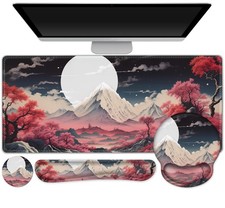 AIMSA Keyboard Mouse Pad Wrist Rest Set, Large Gaming Mouse Desk Pad with Wrist  picture