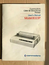 User's Manual Commodore CBM Printer - Model 8023P - In English picture