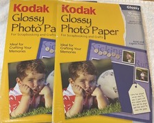 Kodak Glossy Photo Paper - Scrapbooking Inkjet Printers 8.5x11 15 Sheets 2 PK picture