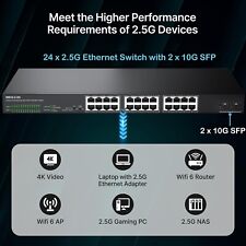 24 Port 2.5G Ethernet Unmanaged Network Switch w/2 X 10G SFP 160Gbps Capacity picture