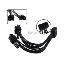 12VHPWR 12+4Pin PCIE 5.0 to Female 2x8Pin Graphics Card Power Adapter Cable  picture
