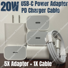 5PCS For iPhone 14/13/12/11/XR Fast Wall Charger 20W PD TYPC-C Power Adapter Lot picture