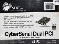 SIIG Dual Profile CyberSerial 2-Port RS-232 PCI Serial Adapter JJ-P02012-S6 NEW picture