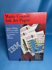 IBM Matte Coated Ink Jet Paper 28lb 8.5x11 100 Sheets Sealed NOS picture