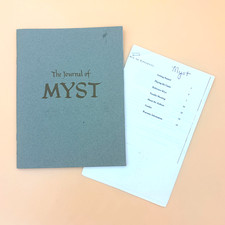 Myst Journal Broderbund PC Game Companion Notebook 1993 Vintage + Copy Manual picture