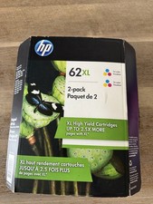 NEW~ Sealed Genuine HP 62XL~ Tri-Color Ink Cartridge 2-Pack~ Exp Oct. 2021 OEM picture