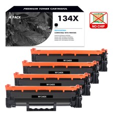 NO CHIP 4PK 134X Toner Cartridge For HP W1340X LaserJet M209dwe M234sdn M234dwe picture