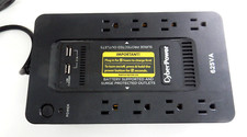 CyberPower XC625-R 625VA 8 Surge Protector Outlets 2 USB Battery Supported picture