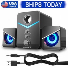 USB Powered Computer Speakers System Stereo Bass Subwoofer for Desktop Laptop PC picture