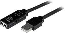 StarTech.com 20m USB 2.0 Active Extension Cable - M/F - 65.6 ft, Black  picture