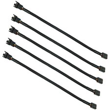 5PCS 4-Pin PWM Fan Splitter Cable Sleeved Braided Adapter Computer PC 10in/25cm picture
