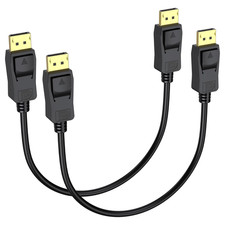 Displayport Cable 1 FT 2-Pack, Display Port 1.2 Cable, Gold-Plated picture