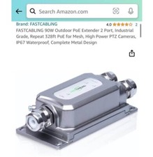 FASTCABLING 90W Outdoor PoE Extender 2 Port, Industrial Grade, Repeat 328ft P... picture