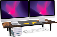 Dual-Monitor-Stand-Riser-For-Desk Adjustable Length 32-40 picture