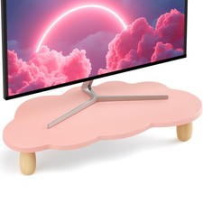 Monitor Stand Riser,Cloud Shape Wood Computer Monitor Stand, 16.5IN Monitor S... picture