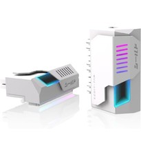 EZDIY-FAB Shield Series 24-Pin ATX 90° Angle Adapter, White (24-Pin to 24-Pin) picture