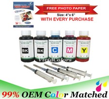 500ml 4 color bulk Ink refill ink kit w syringe for ALL HP printers inkjet picture