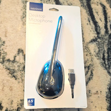 Insignia USB Desktop Microphone PC Mac Computer Mic 6.5ft Cord NS-PAUM50 New picture