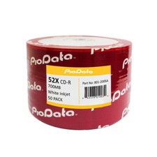 50 PC PioData 52X 700 MB 80 MIN CD-R White Inkjet Hub Printable Disc 831-210SA picture