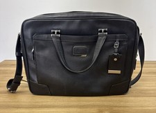 TUMI Alpha Expandable Black Leather Laptop Briefcase Bag Computer Bag 9323OD picture