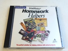 Homework Helpers School Project Software Broderbund PrintMaster CDROM XP 2002 PC picture