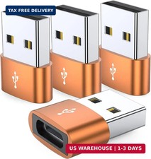 JXMOX USB C Female to USB Male Adapter 4-Pack,Type C to USB A Charger Cable Adap picture