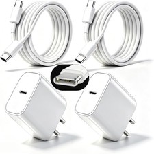 Apple iPhone Fast Charger 20W 2-Pack USB-C Cable for iPhone & iPad picture