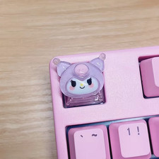 Cute Sanrio Kuromi Kitty Theme Keycap Translucent Base - OEM Mechanical Keyboard picture