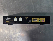 KLau 2-Port 4Kx2K HDMI USB 2.0 KVM Switch Box Powered 1:2 Black 5V picture