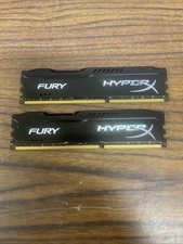 Kingston HyperX FURY 16GB (2x8GB) DDR3 1866MHz CL10 HX318C10FB/8 Black RAM Used picture
