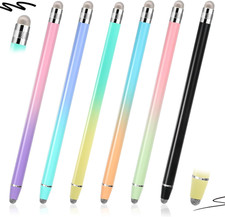 6 Pcs Stylus Pens for Touch Screens, Tablet Pens with Precision Double Fiber ... picture