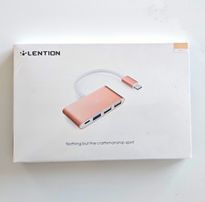 LENTION USB-C Type-C Hub 3-Port (1:3) USB 3.0/2.0 Rose Gold Portable picture