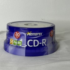 Memorex CD-R 30 Pack Spindle 700MB 80 Min 52X Recordable Blank Discs New Sealed picture